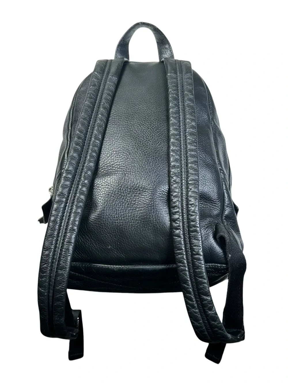 Marc Jacobs Black Leather Backpack Multi Zipper Shoulder Purse Soft Leather 8134